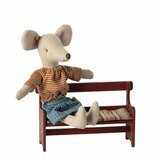 Banc en Bois pour Souris - Rouge