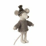 Pull et Bonnet Tricotés pour Grand Frère Souris